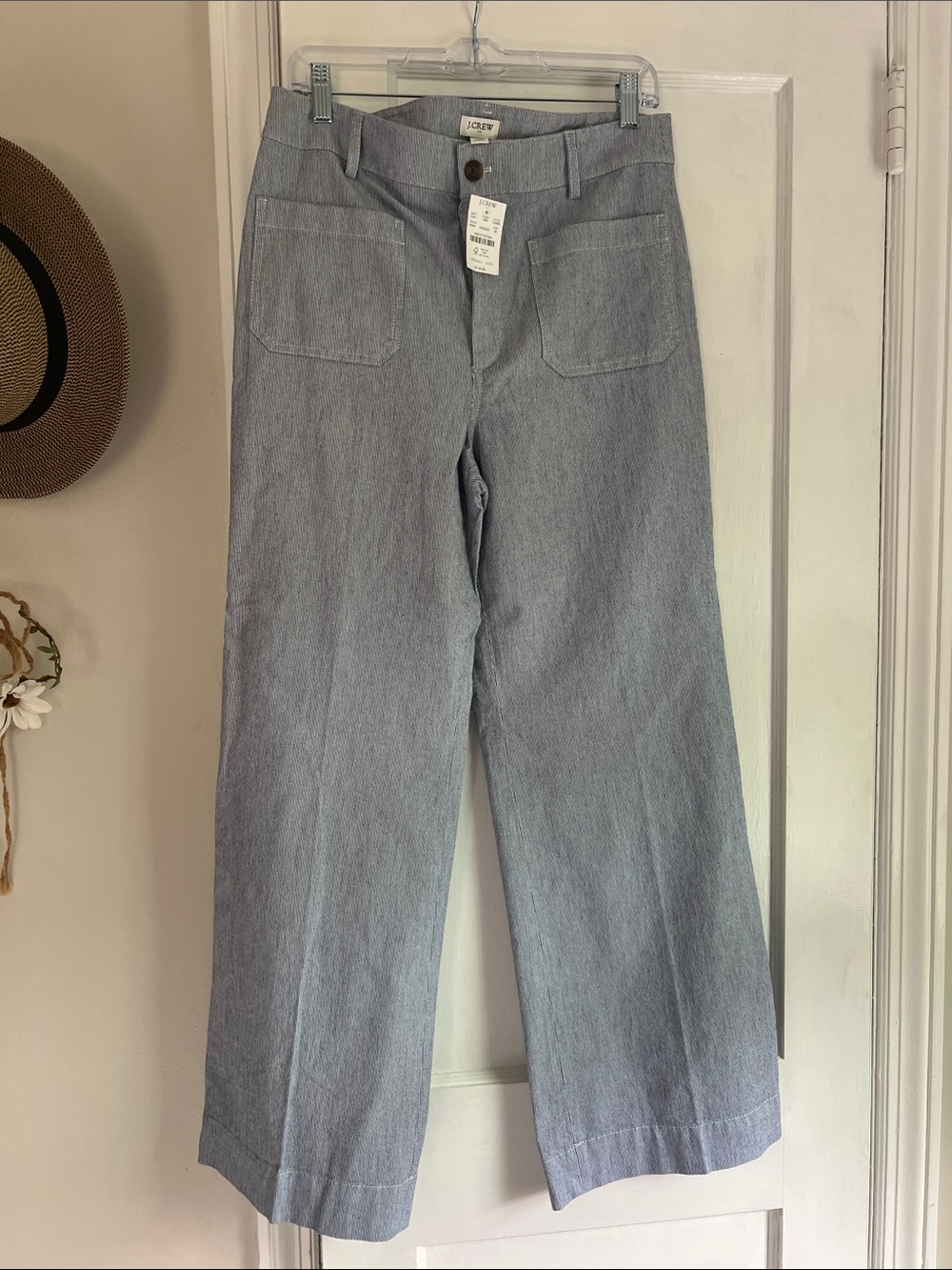 J. Crew Chambray-Light Blue Wide Leg Pants